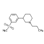 CAS 登录号：146798-66-5， 3-[3-(甲基磺酰基)苯基]-1-丙基哌啶