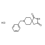 CAS 登录号：1468-23-1， 8-苄基-2,8-二氮杂螺[4.5]癸烷-1,3-二酮盐酸盐(1:1)