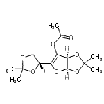 CAS 登录号：14686-88-5， (3aR,6aR)-5-[(4R)-2,2-二甲基-1,3-二氧戊环-4-基]-2,2-二甲基-3A,6A-二氢呋喃并[2,3-d][1,3]二氧杂环戊烯-6-基乙酸酯