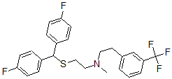 CAS 登录号：146931-13-7， N-[2-[二(4-氟苯基)甲硫基]乙基]-N-甲基-2-[3-(三氟甲基)苯基]乙胺