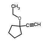 CAS 登录号：147298-23-5， 1-乙氧基-1-乙炔基环戊烷