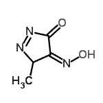 CAS 登录号：147738-84-9， (4Z)-4-(羟基亚胺)-5-甲基-4,5-二氢-3H-吡唑-3-酮