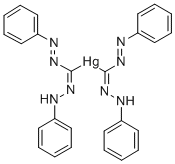 CAS 登录号:14783-59-6, 汞(Z)-苯基偶氮-(苯基亚肼基)甲硫醇