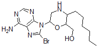 CAS 登录号：148143-68-4， [6-(6-氨基-8-溴嘌呤-9-基)-3-己基吗啉-2-基]甲醇