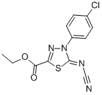 CAS 登录号:148367-71-9, 4-(4-氯苯基)-5-(氰基亚氨基)-4,5-二氢-1,3,4-噻二唑-2-羧酸乙酯