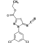 CAS 登录号:148367-85-5, 乙基(5Z)-5-(氰基亚氨基)-4-(3,5-二氯苯基)-4,5-二氢-1,3,4-噻二唑-2-羧酸酯