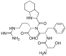 CAS 登录号：148383-07-7， (2S)-2-[2,3,3a,4,5,6,7,7a-八氢-1H-吲哚-2-羰基-[(2R)-2-[[(2S)-2-氨基-3-羟基丙酰基]氨基]-3-苯基丙酰基]氨基]-5-(二氨基亚甲基氨基)戊酸