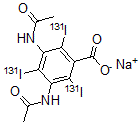 CAS 登录号:14855-77-7, 3,5-二(乙酰氨基)-2,4,6-三(131I)碘苯甲酸钠盐