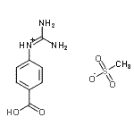 CAS 登录号：148720-07-4， 二氨基-N-(4-羧基苯基)甲烷亚氨鎓甲烷磺酸酯