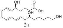 CAS 登录号:148942-81-8, (5S,6E,8Z,10E,12E,14R,15S)-5,14,15,20-四羟基二十碳-6,8,10,12-四烯酸