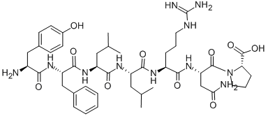 CAS 登录号:149440-16-4, L-酪氨酰-L-苯丙氨酰-L-亮氨酰-L-亮氨酰-L-精氨酰-L-天冬氨酰胺酰-L-脯氨酸