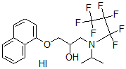 CAS 登录号:149825-35-4, 1-(1,1,2,2,3,3,3-七氟丙基-丙-2-基氨基)-3-萘-1-基氧基丙-2-醇氢碘酸盐