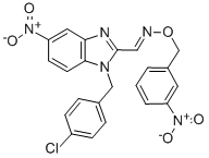 CAS#: 150445-97-9, 1-[1-[(4-Chlorophenyl)Methyl]-5-Nitrobenzimidazol-2-Yl]-N-[(3-Nitrophenyl)Methoxy]Methanimine