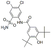 CAS 登录号:150457-38-8, 3,5-二叔丁基-N-(4,5-二氯-2-氨基磺酰基苯基)-4-羟基苯甲酰胺