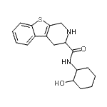 CAS 登录号：151227-26-8， N-(2-羟基环己基)-1,2,3,4-四氢[1]苯并噻吩并[2,3-c]吡啶-3-甲酰胺