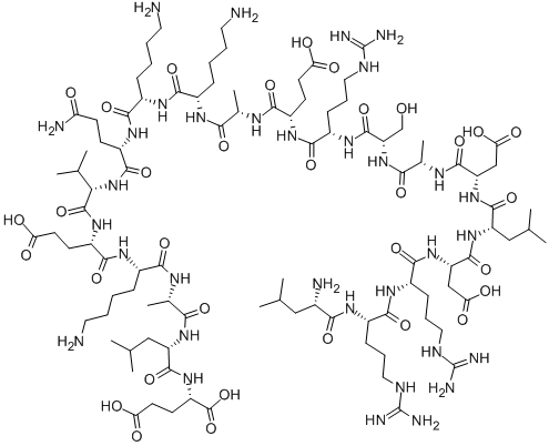 CAS#: 152044-86-5, L-Leucyl-L-Arginyl-L-Arginyl-L-alpha-Aspartyl-L-Leucyl-L-alpha-Aspartyl-L-Alanyl-L-Seryl-L-Arginyl-L-alpha-Glutamyl-L-Alanyl-L-Lysyl-L-Lysyl-L-Glutaminyl-L-Valyl-L-alpha-Glutamyl-L-Lysyl-L-Alanyl-L-Leucyl-L-Glutamic Acid