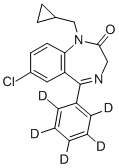 CAS 登录号:152477-89-9, 7-氯-1-(环丙基甲基)-1,3-二氢-5-(苯基-D5)-2H-1,4-苯并二氮杂卓-2-酮