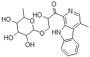 CAS 登录号：152752-58-4， 2-羟基-1-(4-甲基-9H-吡啶并[3,4-b]吲哚-1-基)-3-(3,4,5-三羟基-6-甲基四氢吡喃-2-基)氧基丙-1-酮