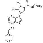 CAS 登录号：152918-32-6， 5-[6-(苄基氨基)-9H-嘌呤-9-基]-N-乙基-3,4-二羟基四氢-2-呋喃甲酰胺
