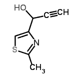 CAS 登录号：153027-88-4， 1-(2-甲基-1,3-噻唑-4-基)-2-丙炔-1-醇