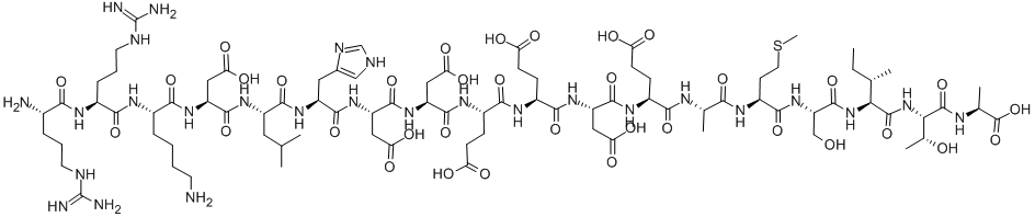 CAS#: 154444-97-0, L-Arginyl-L-Arginyl-L-Lysyl-L-alpha-Aspartyl-L-Leucyl-L-Histidyl-L-alpha-Aspartyl-L-alpha-Aspartyl-L-alpha-Glutamyl-L-alpha-Glutamyl-L-alpha-Aspartyl-L-alpha-Glutamyl-L-Alanyl-L-Methionyl-L-Seryl-L-Isoleucyl-L-Threonyl-L-Alanine