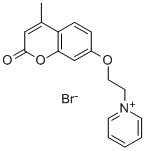 CAS 登录号:155272-58-5, 4-甲基-7-(2-吡啶-1-鎓-1-基乙氧基)苯并吡喃-2-酮溴化物