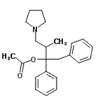 CAS 登录号:15686-97-2, 3-甲基-1,2-二苯基-4-(1-吡咯烷基)-2-丁烷基乙酸酯