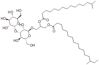 CAS#: 156957-28-7, [3-[(2S,3S,4S,5R,6R)-3,5-Dihydroxy-6-(Hydroxymethyl)-4-[(2R,3R,4S,5S,6R)-3,4,5-Trihydroxy-6-(Hydroxymethyl)Oxan-2-Yl]Oxyoxan-2-Yl]Oxy-2-(14-Methylpentadecanoyloxy)Propyl] 14-Methylhexadecanoate