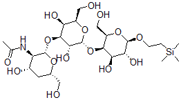 CAS 登录号：157553-88-3， N-[(2S,3R,4S,6S)-2-[(2R,3R,4S,5S,6R)-2-[(2R,3R,4R,5R,6R)-4,5-二羟基-2-(羟基甲基)-6-(2-三甲基硅烷基乙氧基)四氢吡喃-3-基]氧基-3,5-二羟基-6-(羟基甲基)四氢吡喃-4-基]氧基-4-羟基-6-(羟基甲基)四氢吡喃-3-基]乙酰胺