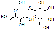 CAS 登录号：158213-27-5， (2R,3S,4S,5R,6S)-2-(羟基甲基)-6-[(2S,3R,4S,5S,6R)-2,4,5-三羟基-6-(羟基甲基)四氢吡喃-3-基]硫基四氢吡喃-3,4,5-三醇