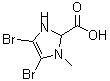 CAS#: 158585-80-9, 4,5-Dibromo-1-Methyl-2,3-Dihydro-1H-Imidazole-2-Carboxylic Acid