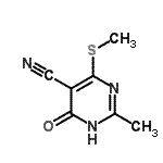 CAS 登录号:15908-63-1, 4-羟基-2-甲基-6-(甲硫基)-5-嘧啶甲腈
