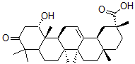 CAS 登录号:159359-64-5, (2R,4aS,6aS,6aS,6bR,12S,12aR,14bS)-12-羟基-2,4a,6a,6b,9,9,12a-七甲基-10-氧代-3,4,5,6,6a,7,8,8a,11,12,13,14b-十二氢-1H-苉-2-羧酸
