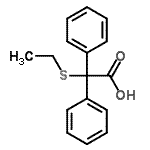 CAS 登录号：16036-85-4， (乙硫基)(二苯基)乙酸