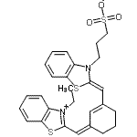 CAS 登录号：160649-43-4， 3-[(2Z)-2-[[(3Z)-3-[(3-乙基-1,3-苯并噻唑-3-鎓-2-基)亚甲基]-1-环己烯基]亚甲基]-1,3-苯并噻唑-3-基]丙烷-1-磺酸酯