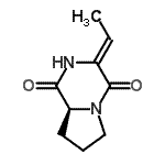 CAS 登录号：160706-82-1， (3Z,8aS)-3-亚乙基六氢吡咯并[1,2-a]吡嗪-1,4-二酮
