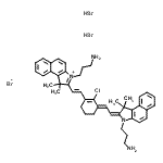 CAS#: 162411-30-5, 3-(3-Aminopropyl)-2-{(E)-2-[(3E)-3-{(2E)-2-[3-(3-Aminopropyl)-1,1-Dimethyl-1,3-Dihydro-2H-Benzo[E]Indol-2-Ylidene]Ethylidene}-2-Chloro-1-Cyclohexen-1-Yl]Vinyl}-1,1-Dimethyl-1H-Benzo[E]Indolium Bromide Hydrobromide (1:1:2)