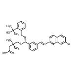 CAS 登录号：162489-70-5， 4-({(1R)-1-{3-[(E)-2-(7-氯-2-喹啉基)乙烯基]苯基}-3-[2-(2-羟基-2-丙基)苯基]丙基}硫基)-3,3-二甲基丁酸