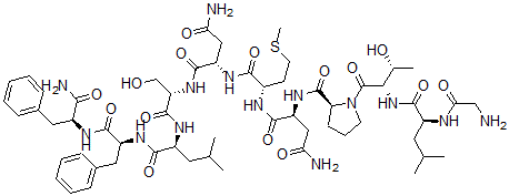 CAS#: 162558-26-1, Gly-leu-thr-pro-asn-met-asn-ser-leu-phe-phe-NH2