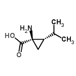 CAS 登录号：162871-01-4， (1R,2S)-1-氨基-2-异丙基环丙烷羧酸