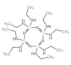 CAS 登录号:1635-66-1, 2,2,4,4,6,6,8,8-八(乙基氨基)-2,2,4,4,6,6,8,8-八氢-1,3,5,7,2,4,6,8-四氮杂四磷杂环辛四烯