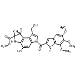 CAS 登录号：169181-35-5， 甲基4-羟基-8-(羟基甲基)-2-甲基-1-氧代-6-[(5,6,7-三甲氧基-1H-吲哚-2-基)羰基]-1,2,3,6-四氢吡咯并[3,2-e]吲哚-2-羧酸酯