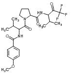 CAS 登录号:171964-73-1, N-(4-甲氧基苯甲酰基)缬氨酰-N-(1,1,1-三氟-4-甲基-2-氧代-3-戊烷基)脯氨酰胺