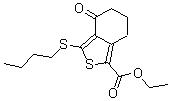 CAS 登录号：172516-33-5， 3-(丁基硫代)-4,5,6,7-四氢-4-氧代-苯并[c]噻吩-1-羧酸乙酯