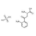 CAS 登录号:17268-44-9, (2S)-2-氨基-4-(2-氨基苯基)-4-氧代丁酸硫酸盐(1:1)