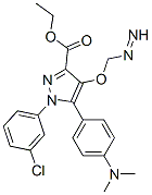 CAS 登录号:172701-49-4, 乙基1-(3-氯苯基)-5-(4-二甲基氨基苯基)偶氮-4-甲氧基吡唑-3-羧酸酯