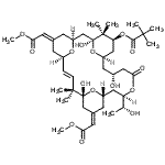 CAS 登录号：173107-74-9， (1S,3S,5Z,7R,8E,11R,13Z,15S,17R,21R,23R,25S)-1,11,21-三羟基-17-[(1R)-1-羟基乙基]-5,13-二(2-甲氧基-2-氧代乙亚基)-10,10,26,26-四甲基-19-氧代-18,27,28,29-四氧杂四环[21.3.1.1<sup>3,7</sup>.1<sup>11,15</sup>]二十九碳-8-烯-25-基2,2-二甲基丙酸酯