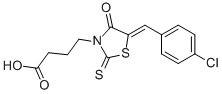 CAS#: 17385-93-2, 4-[5-(4-Chloro-Benzylidene)-4-Oxo-2-Thioxo-Thiazolidin-3-Yl]-Butyric Acid