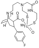 CAS 登录号：175096-66-9， (N-(2-((3'-N'-丙基-3''beta-(4-氟苯基)莨菪烷-2''beta-羧酸甲酯)(2-巯基乙基)氨基)乙酰基)-2-氨基乙硫醇)锝-99m(V) 氧化物