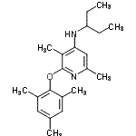 CAS 登录号:175140-00-8, 2-(均三甲苯基氧基)-3,6-二甲基-N-(3-戊烷基)-4-吡啶胺